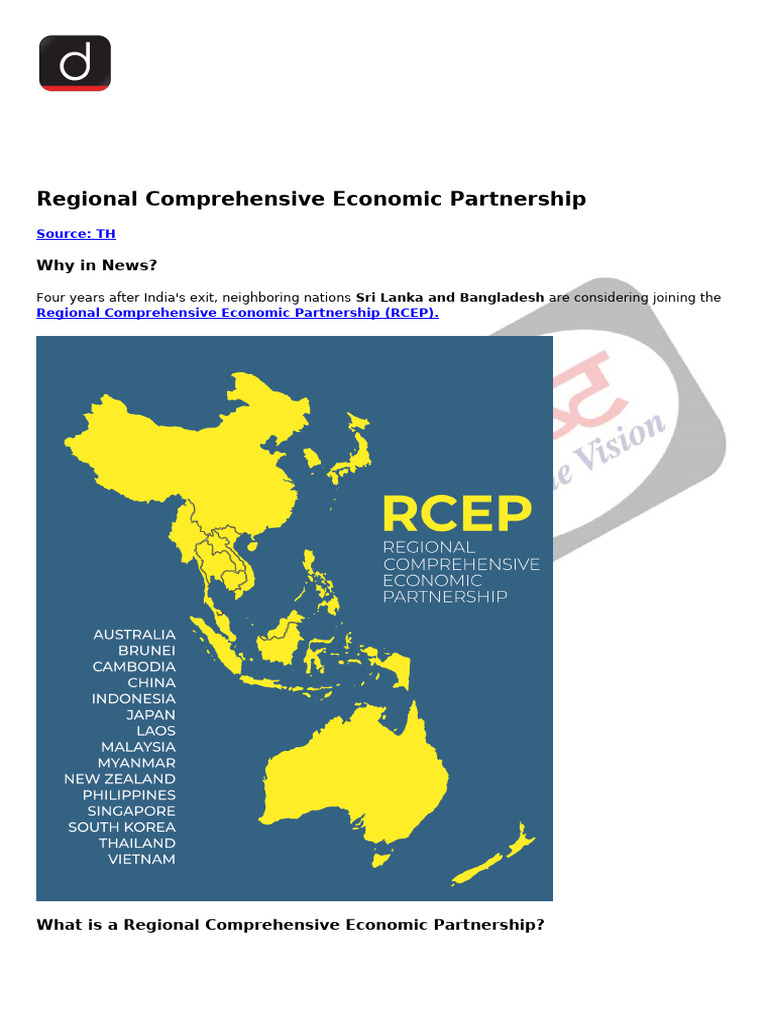 RCEP Membership and Economic Impact | PDF | World Economy | Trade