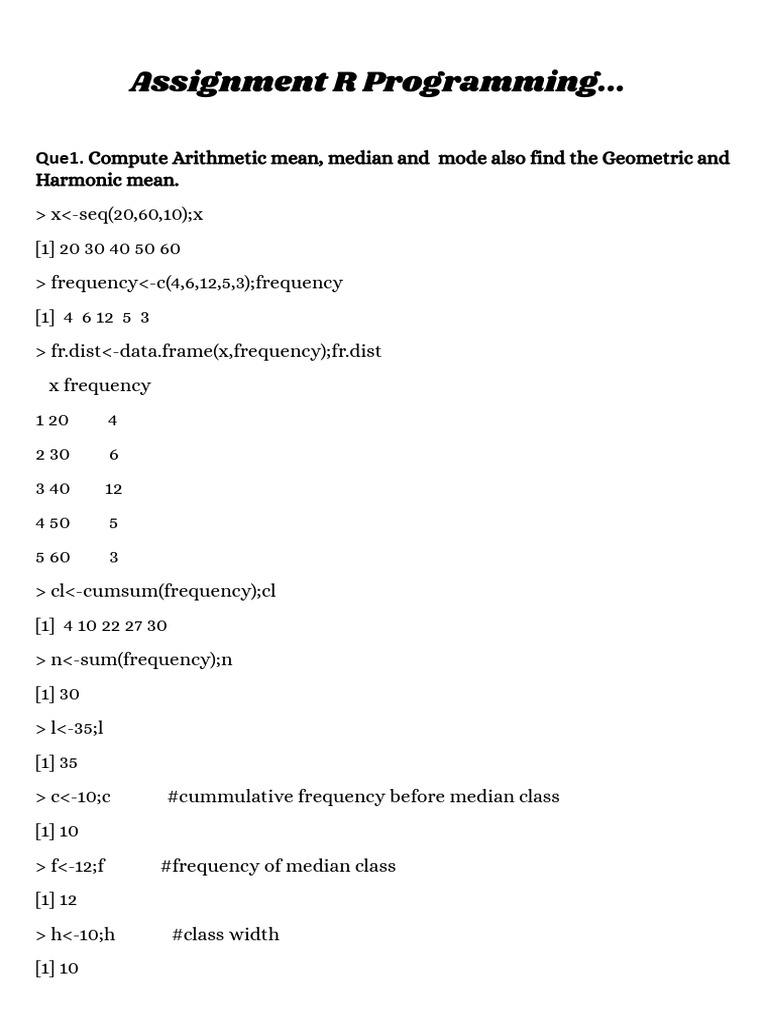 R Programming Statistical Analysis | PDF | Algebra | Linear Algebra