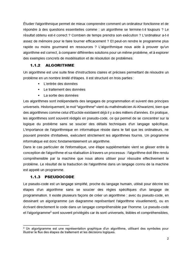 Exercice 1 | PDF | Algorithmes | Informatique