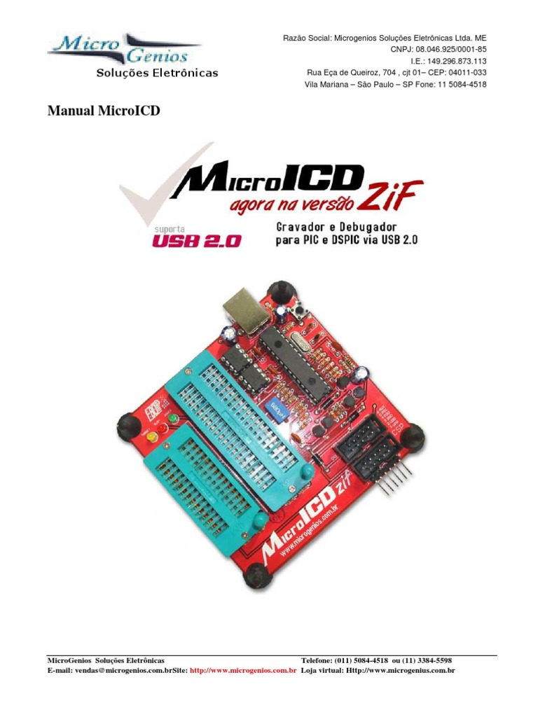 Manual MicroICD ZIF PDF Microsoft Windows Hardware de computador