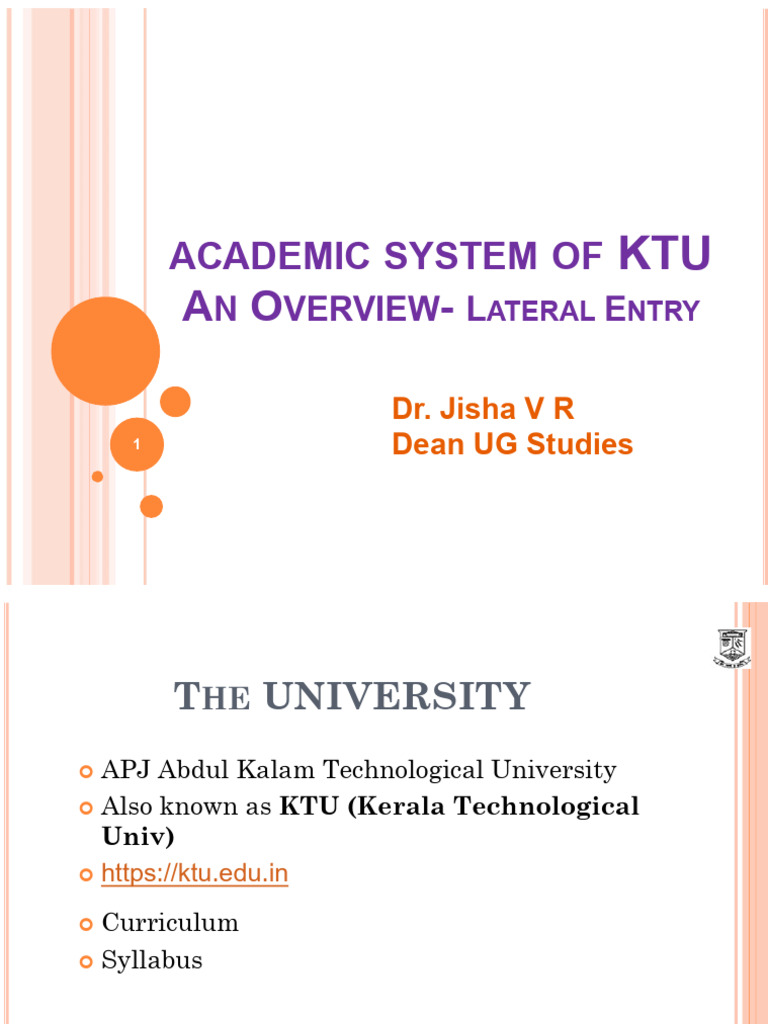 KTU Academic System Overview | PDF