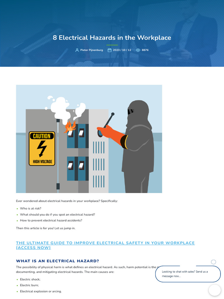8 Common Electrical Hazards at Work | PDF | Insulator (Electricity ...