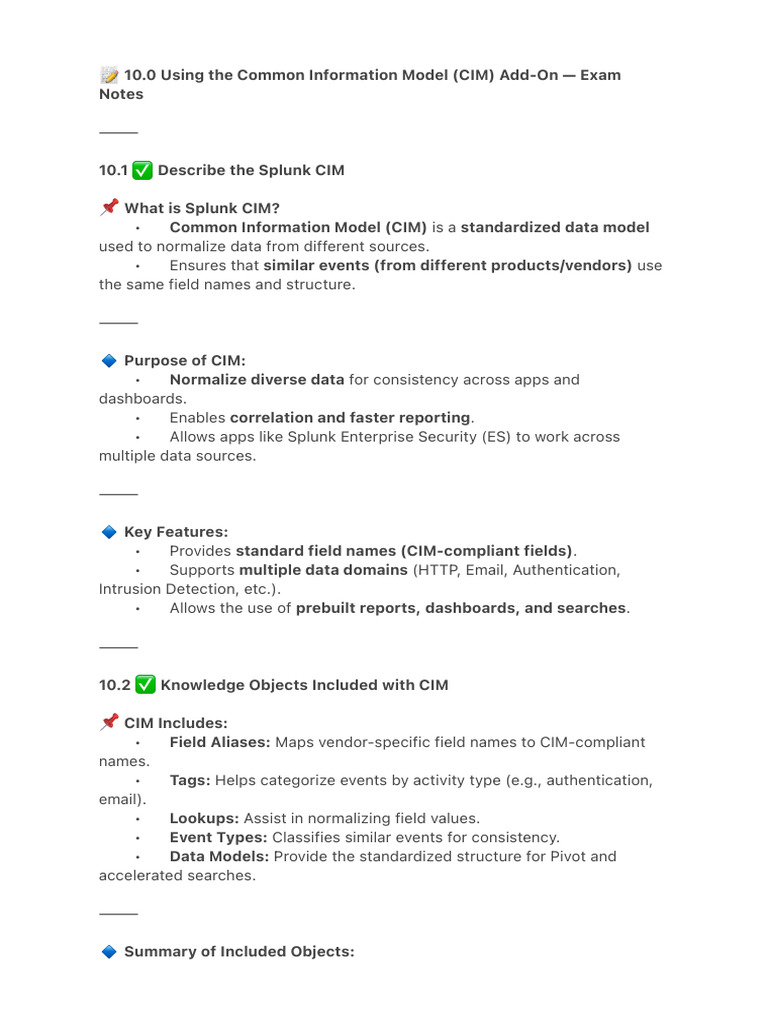 Splunk CIM Overview and Usage Guide | PDF | Information Retrieval ...