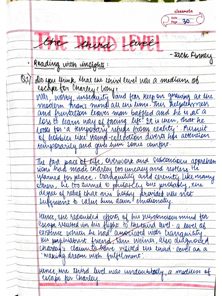The Third Level Notes | PDF