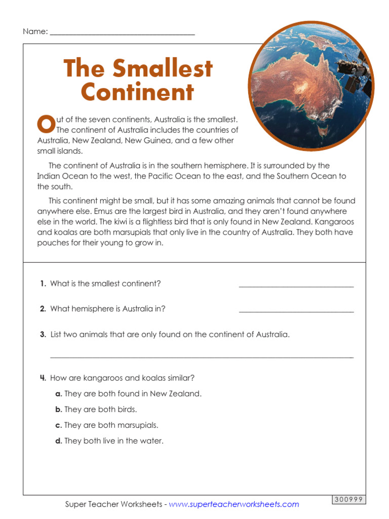 Australia: The Smallest Continent | PDF | Australia (Continent) | Australia