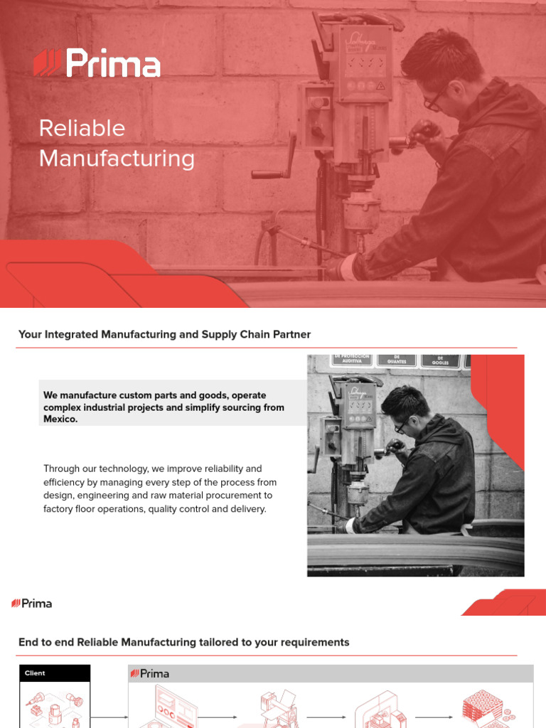 Reliable Manufacturing Solutions by Prima | PDF | Supply Chain | Welding
