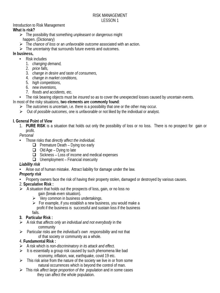 Understanding Business Risk Types | PDF | Risk | Risk Management