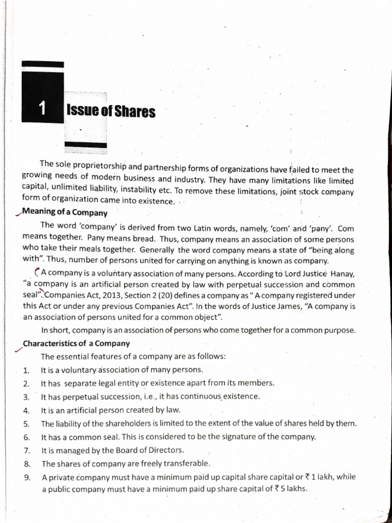 Issue of Shares | PDF