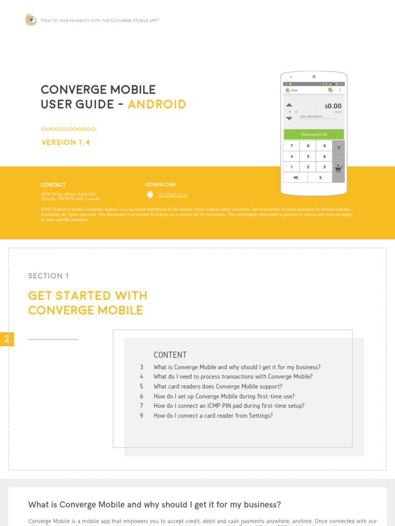 Converge Mobile Payment Setup Guide | PDF | Credit Card | Debit Card