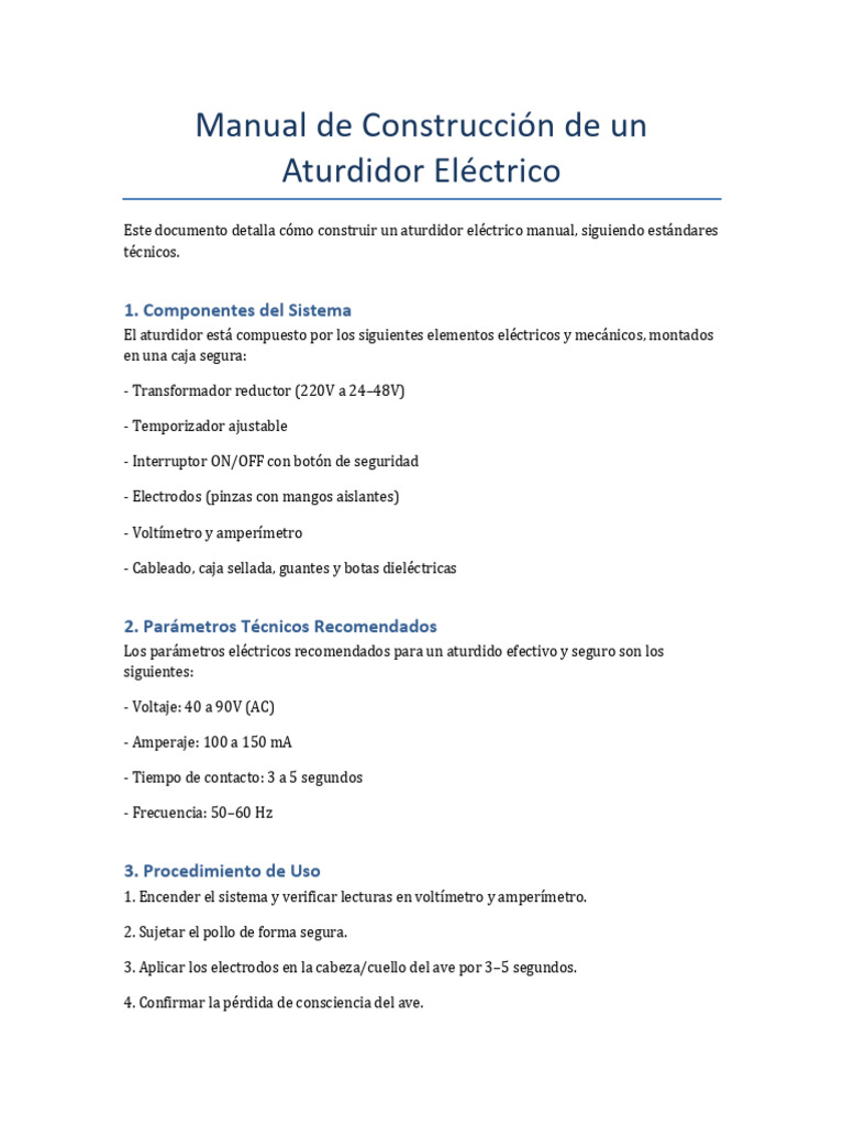 Cómo Construir un Aturdidor Eléctrico | PDF | Transformador | Aislador ...
