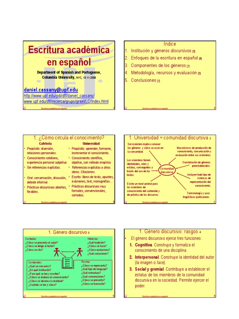 La Escritura Académica en Español | PDF