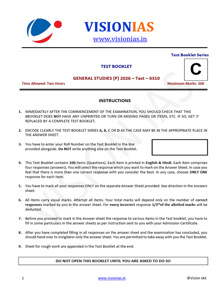 Vision Ias Prelims 2024 Test 30 With Solution In Hindi Pdf – HDFQJB