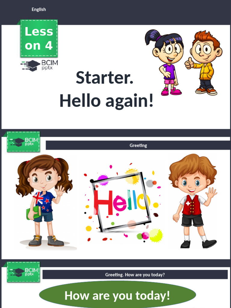 English Greetings Lesson Plan | PDF