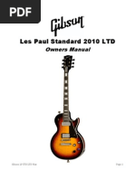 Gibson LP Standard 2010 Owners Manual 1.0