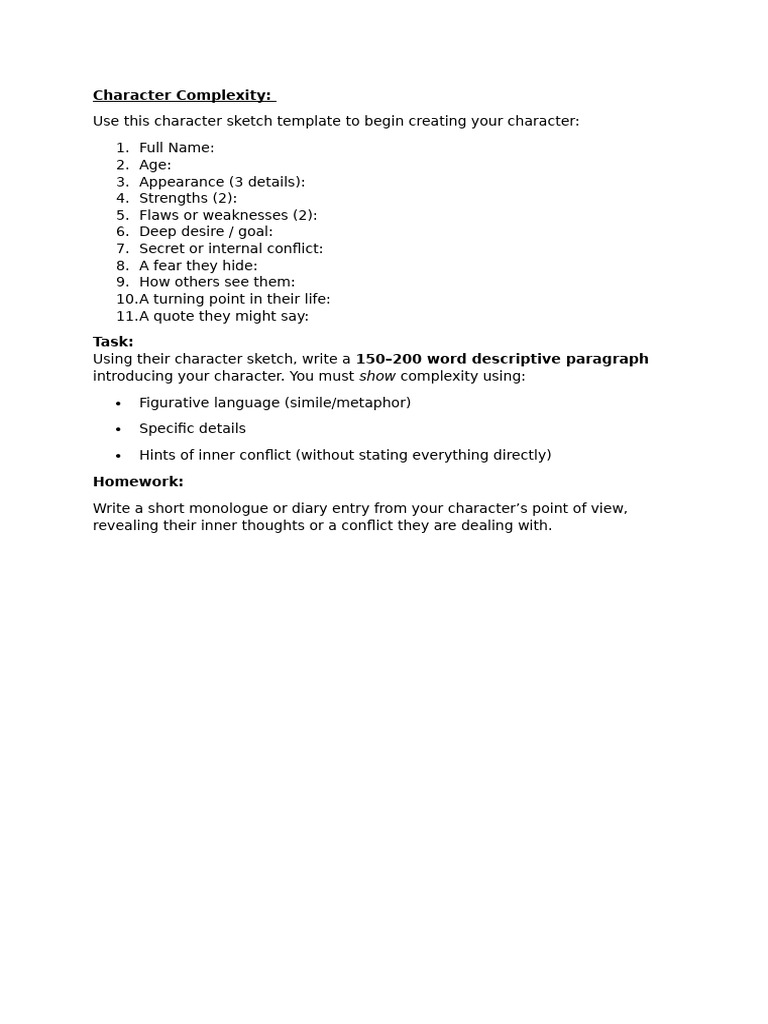Character Complexity | PDF