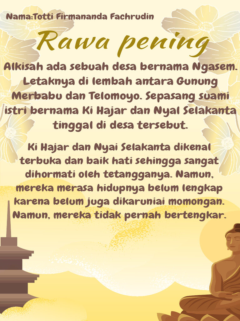 Penduduk Desa Pathok dan Naga Rawa Pening | PDF