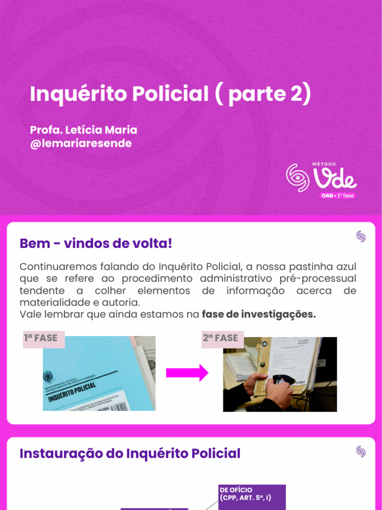 Fases do Inquérito Policial e Prazos | PDF | Propriedade intelectual ...