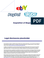 Ebay Skype Merger Rationale