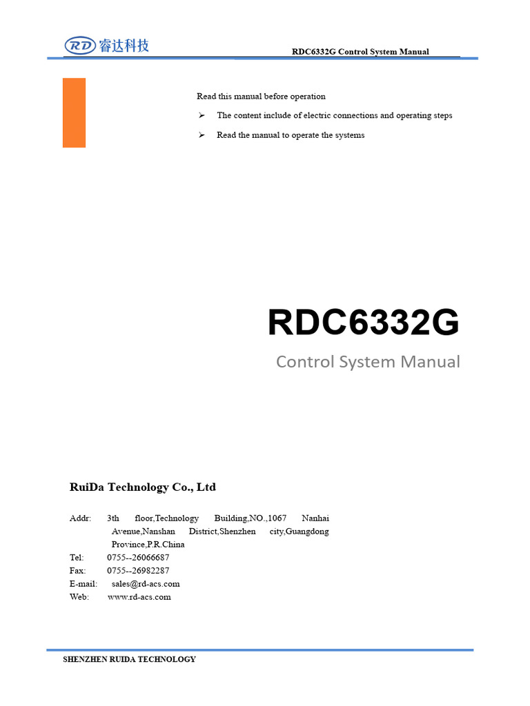 RDC6332G Control System Manual | PDF | Vacuum Tube | Usb