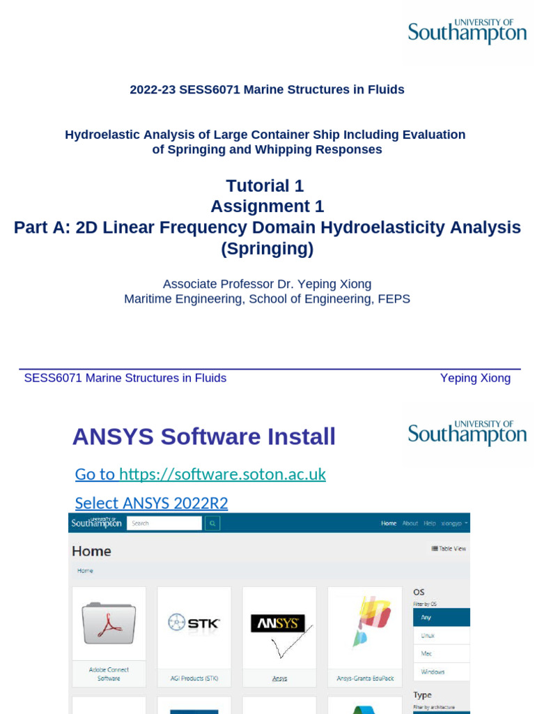 Hydroelastic Analysis of Container Ships | PDF | Beam (Structure) | Bending