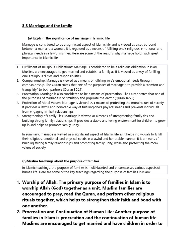 Importance of Marriage in Islam | PDF | Ummah | Marriage