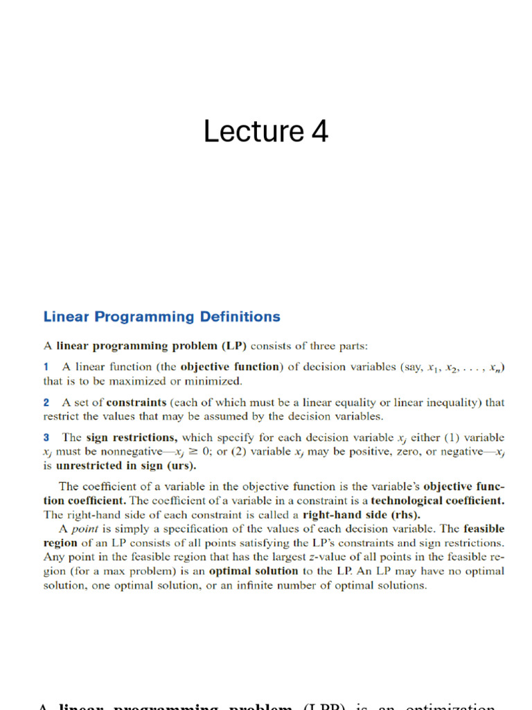 Lecture 4 | PDF