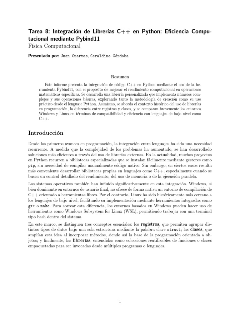 Integración C++ y Python con Pybind11 | PDF | Python (lenguaje de ...