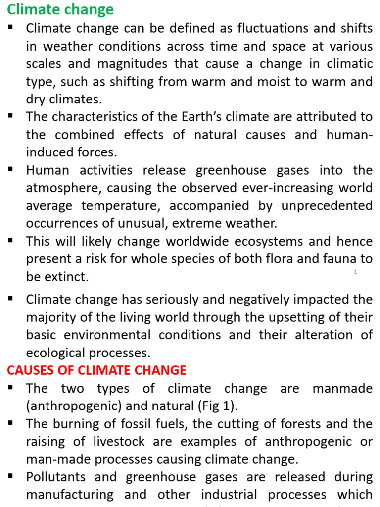Impacts of Climate Change on Ecosystems | PDF | Climate Change | Habitat