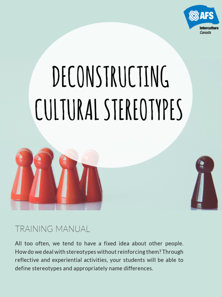 RTU - Deconstructing Cultural Stereotype | PDF | Stereotypes ...