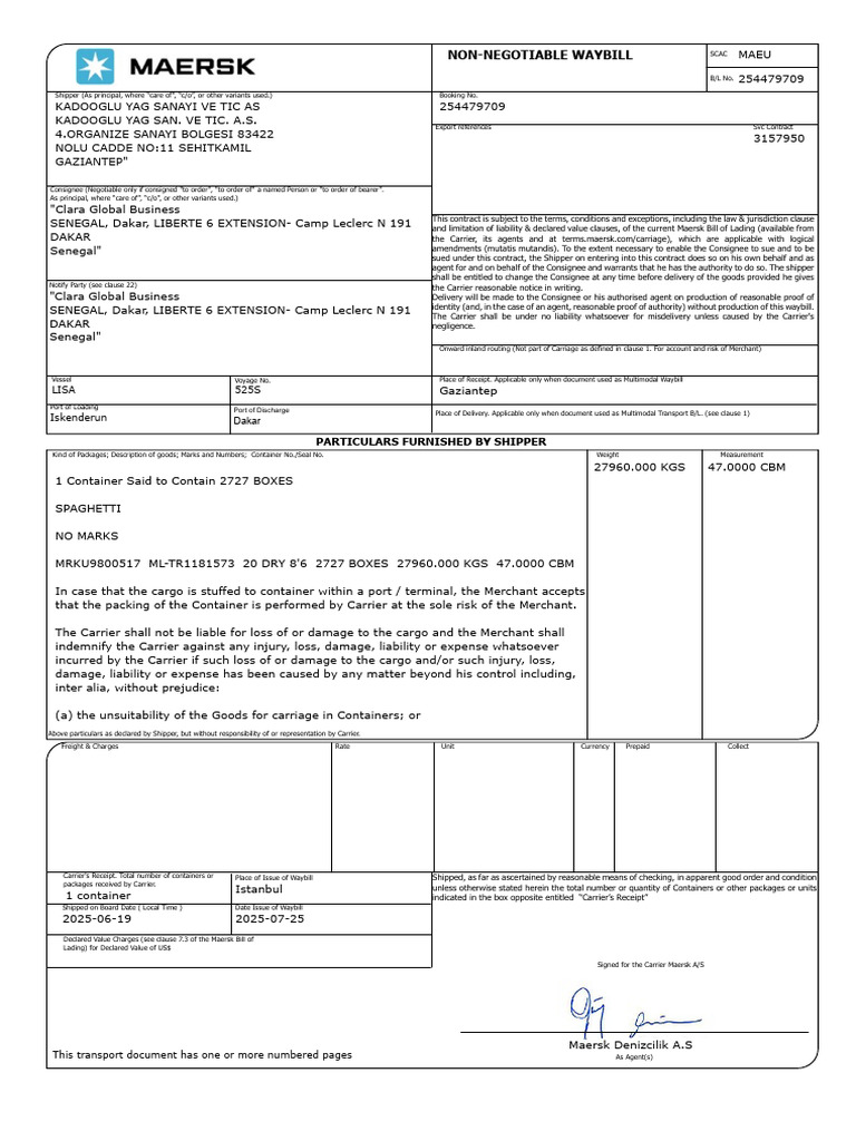 Waybill | PDF | Cargo | Consignee