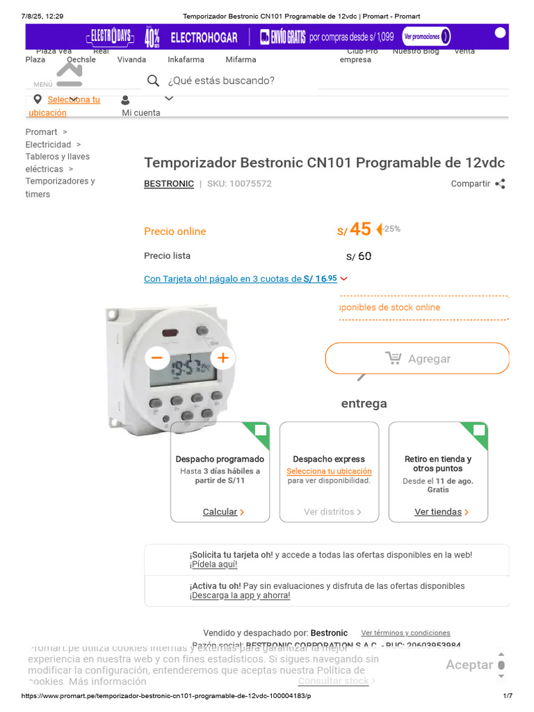 Temporizador Bestronic CN101 Programable de 12vdc | PDF | Cookie HTTP
