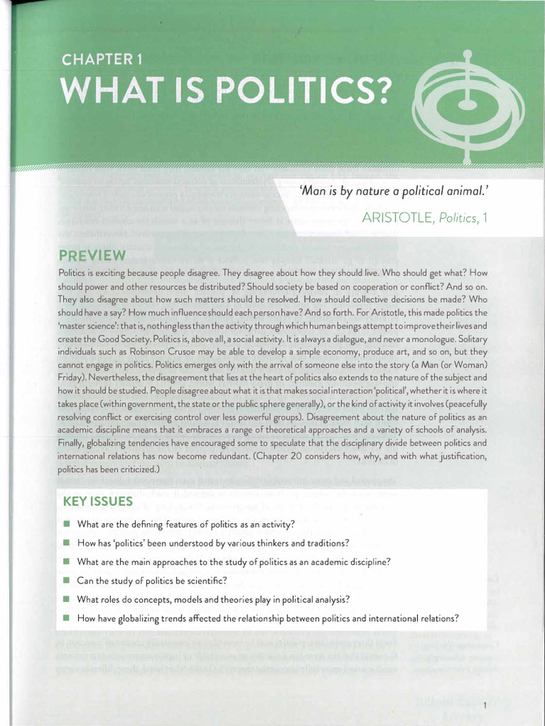 Chapter 1 What Is Politics | PDF | Science | Liberal Arts Education