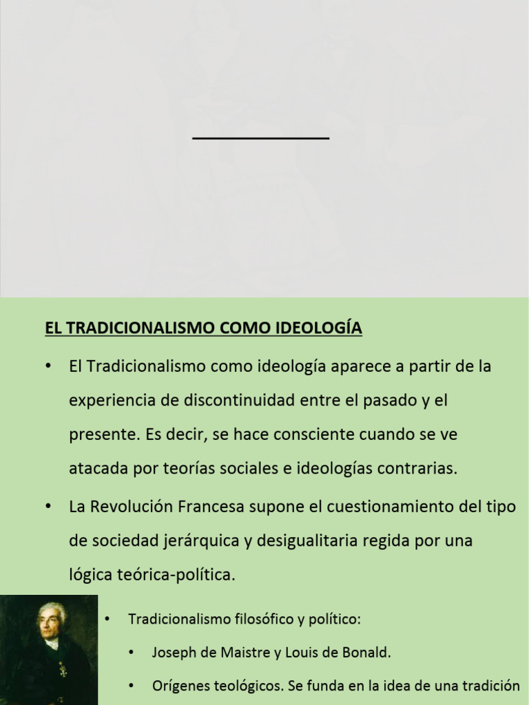 Ideología y Evolución del Tradicionalismo | PDF | Ciencias Políticas