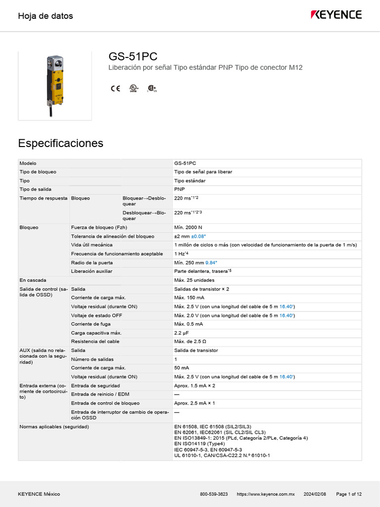 GS-51PC Datasheet | PDF | Ingenieria Eléctrica | Electricidad