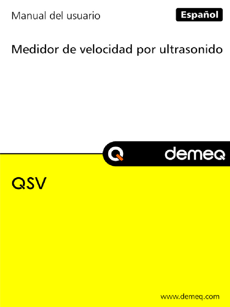 QSV Manual Es | PDF | Ultrasonido | Medición
