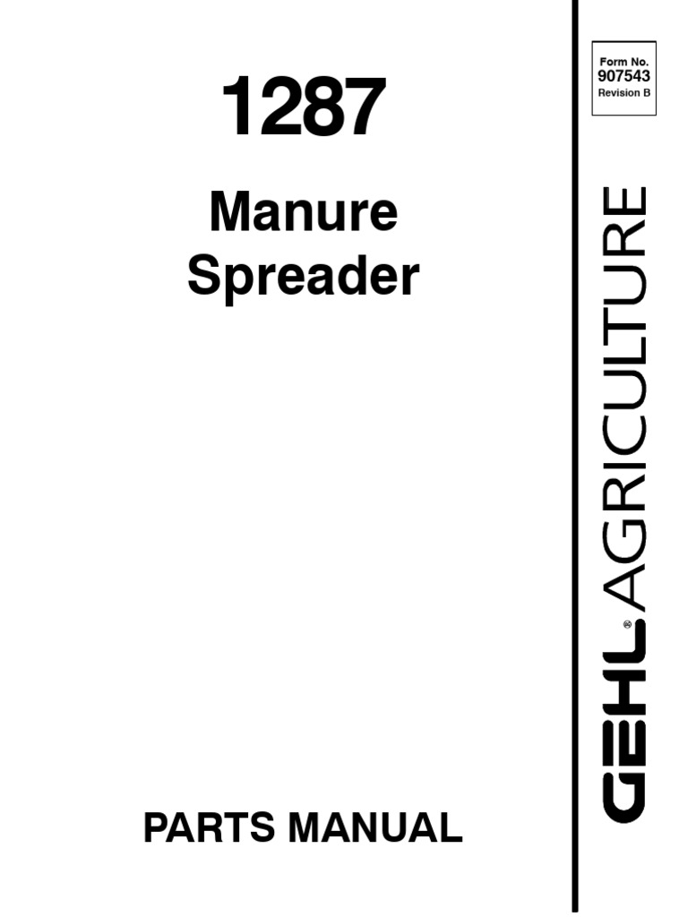 1287 Manure Spreader | PDF | Screw | Nut (Hardware)