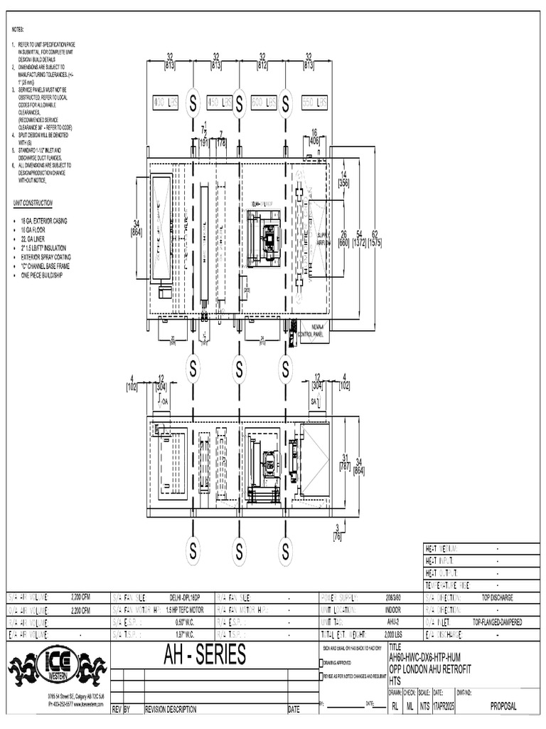 AHU Retrofit Equipment Submittal Report | PDF | Pipe (Fluid Conveyance ...