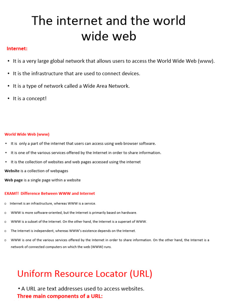 1.the Internet and The World Wide Web | PDF | World Wide Web | Internet ...