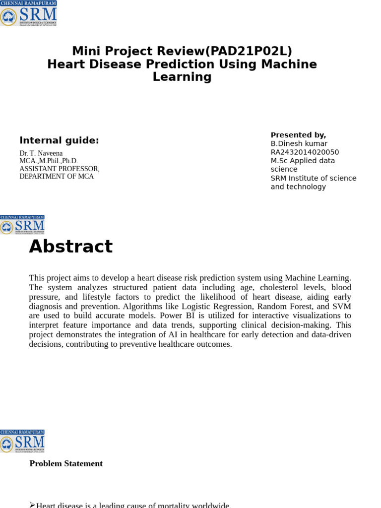 Heart Disease Prediction with ML | PDF | Machine Learning | Prediction