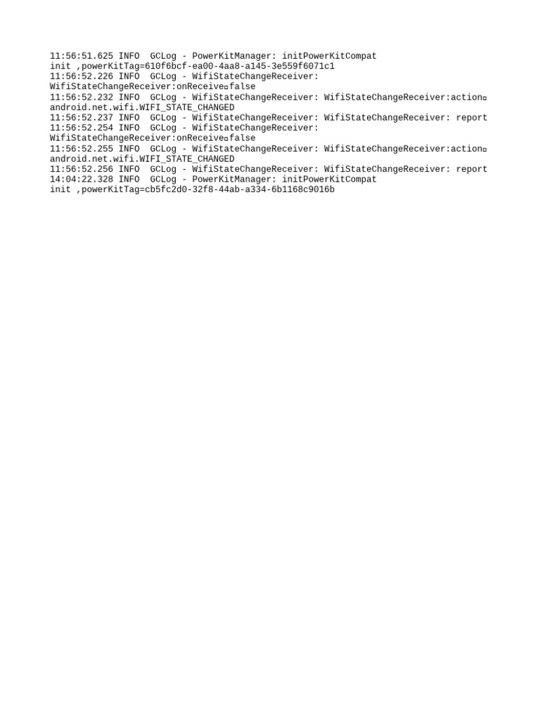 PowerKitManager and WifiStateChange Logs | PDF