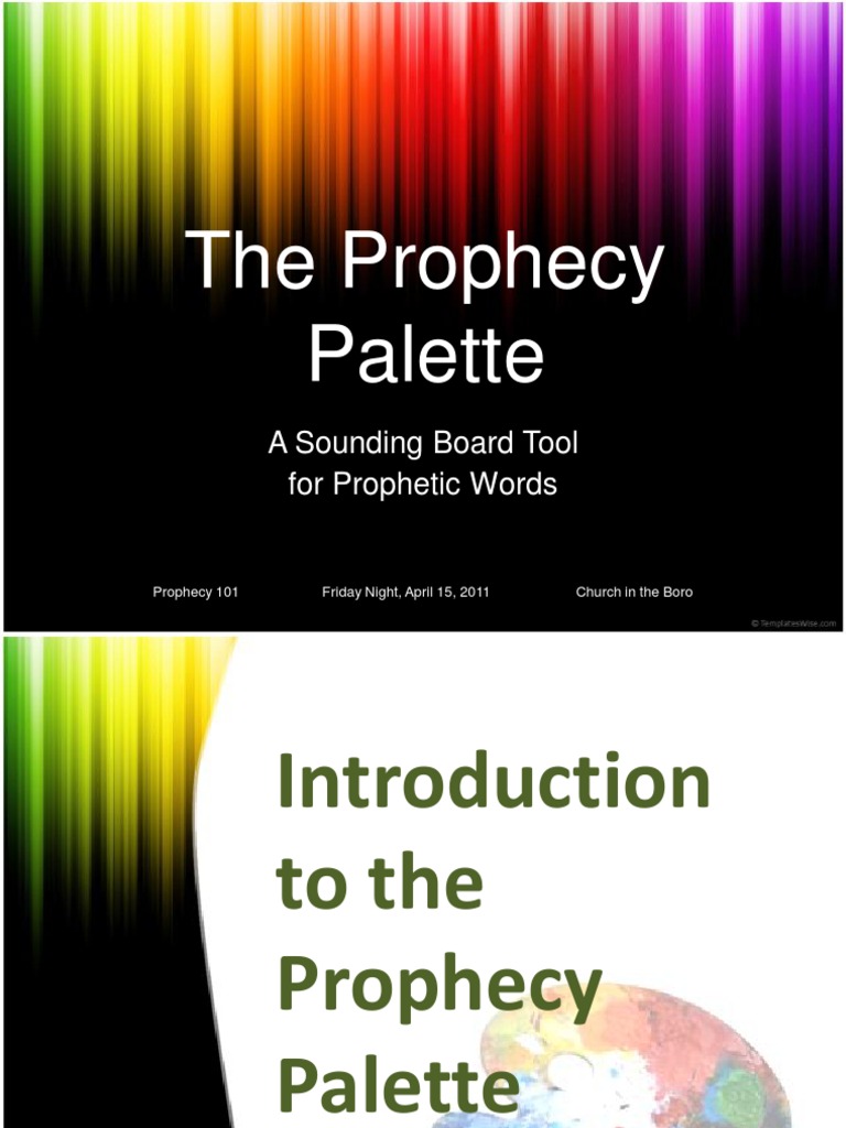 Prophecy Palette: A Training Guide | PDF | Prophecy | Revelation