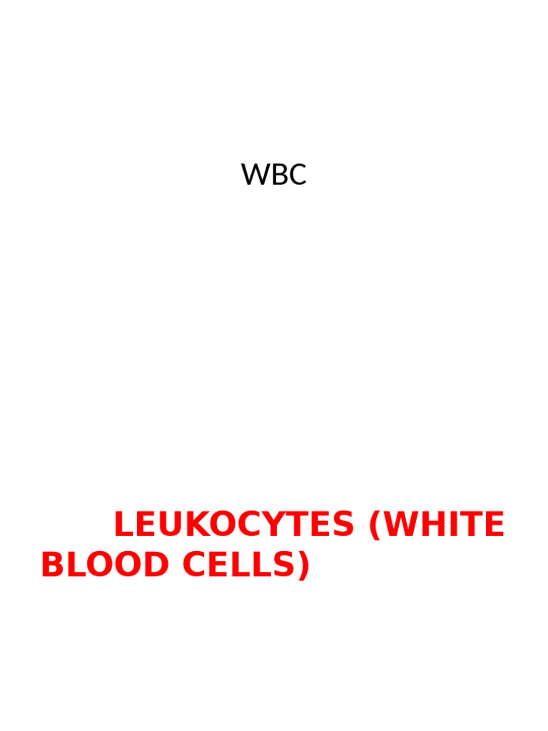 Functions of White Blood Cells | PDF | White Blood Cell | Macrophage