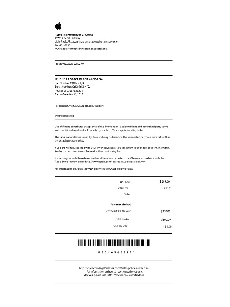 iPhone Purchase and Return Policy | PDF