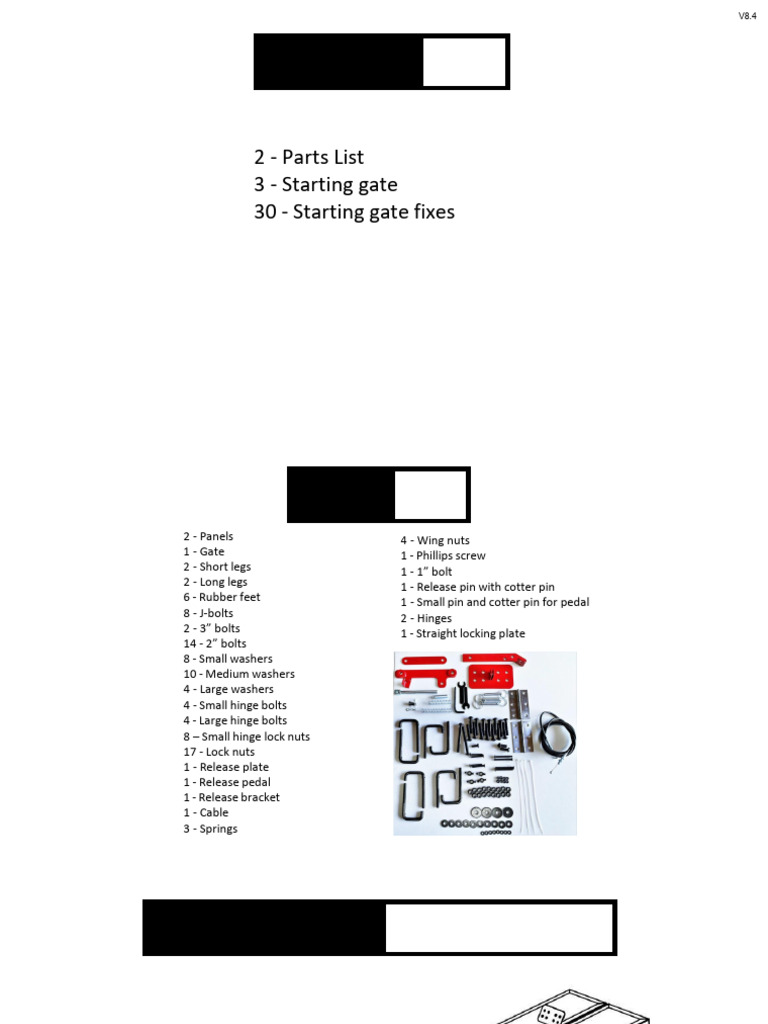 Starting Gate Assembly Instructions | PDF | Nut (Hardware) | Screw