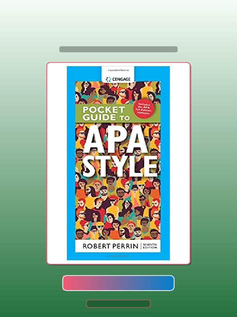 Pocket Guide to APA Style With APA 7th Edition Updates by Robert Perrin ...