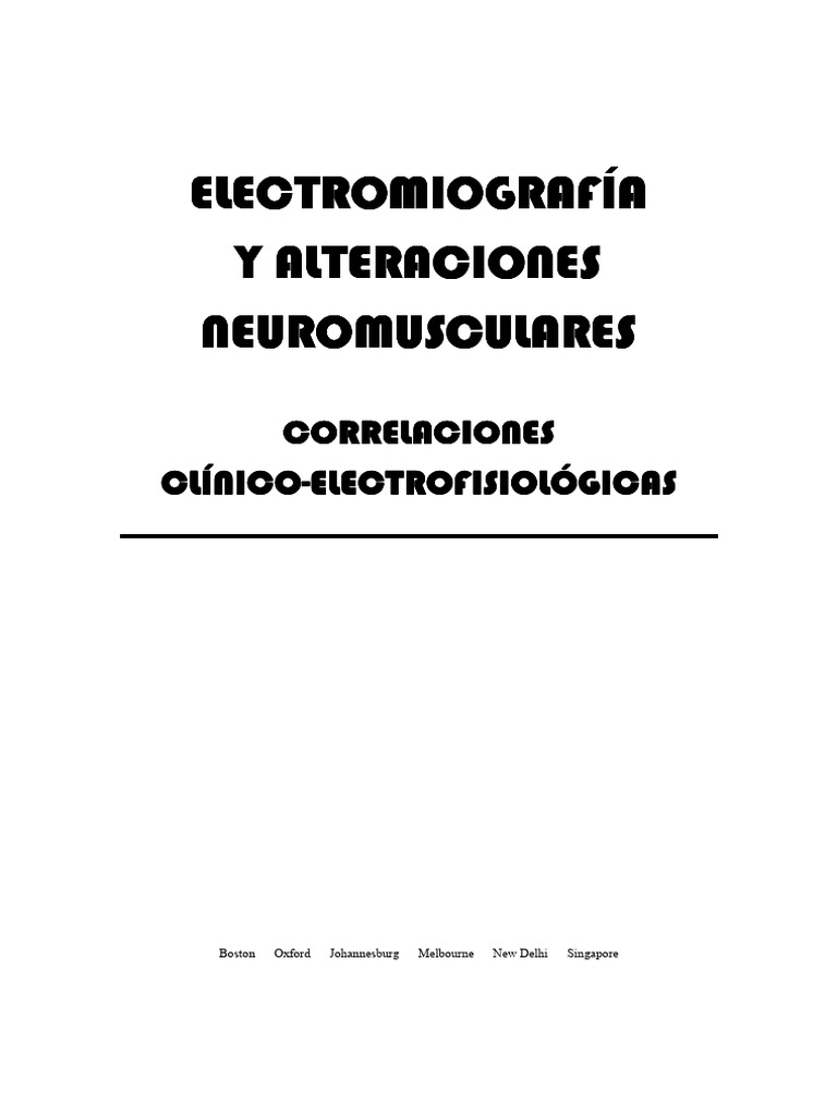 Electromiografía y Alteraciones Neuromusculares | PDF | Nervio ...