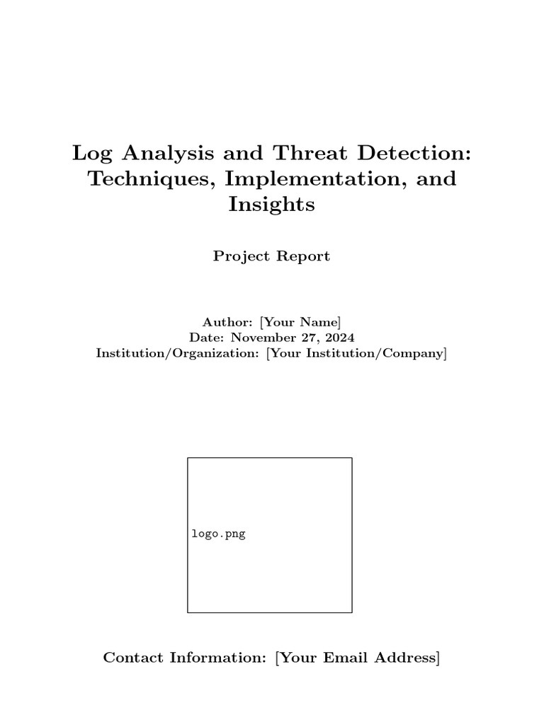 Log Analysis and Threat Detection: Techniques, Implementation, and ...