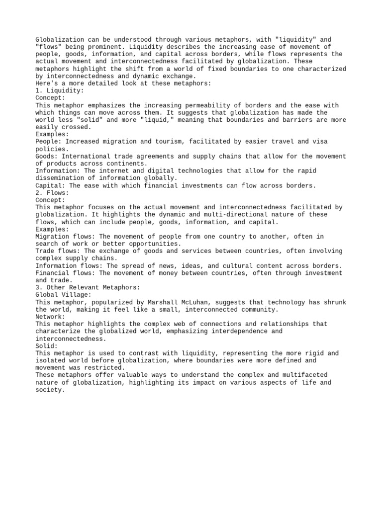 Globalization C-WPS Office | PDF | Globalization | Metaphor