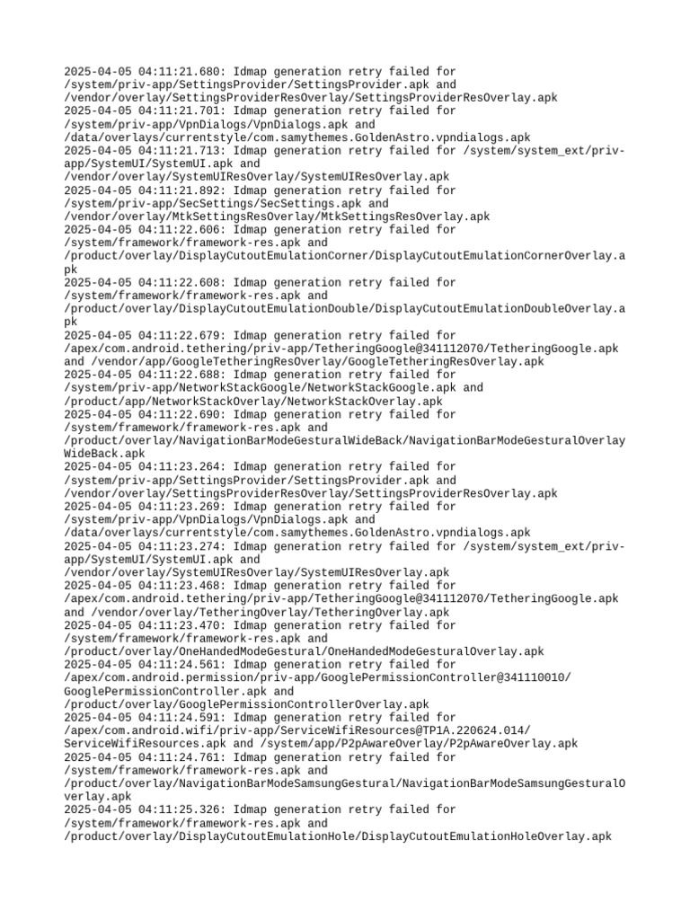 Idmap Generation Retry Failures Log | PDF | Proprietary Software ...