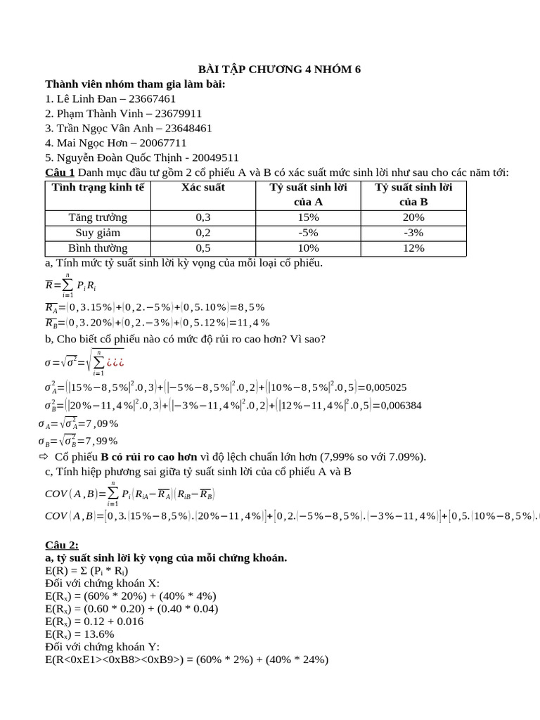 BT Nhóm 6 | PDF